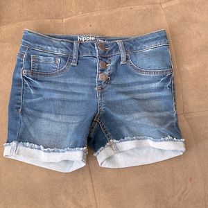 Regular Rise Midi hippie girl Denim Shorts
